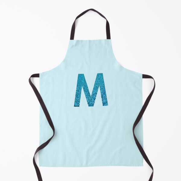 Item preview, The Letter M - Monogram in Blue Pool Water designed and sold by Bumblefuzzies.
