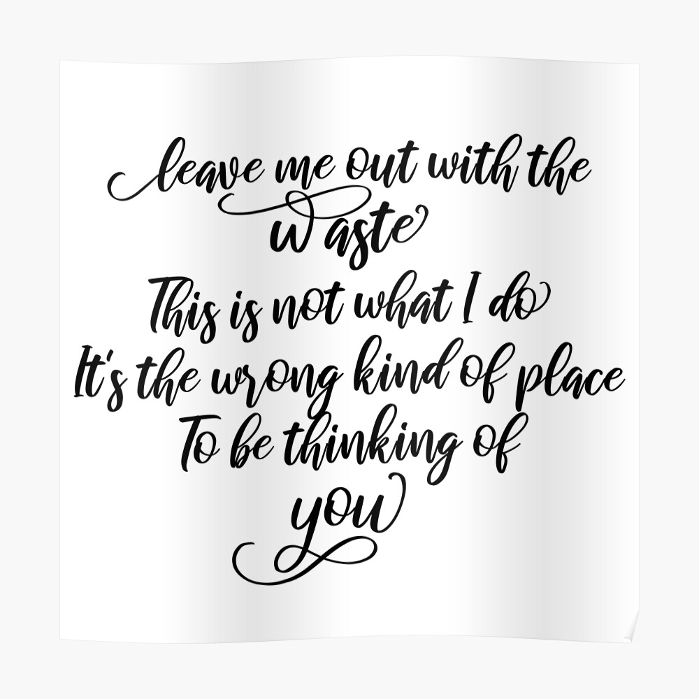 Thinking Of You 9 Crimes Lyrics Sad Lyrics Sticker By Bethabooks Redbubble