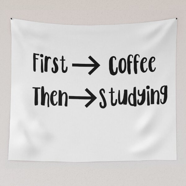 Item preview, First Coffee, Then Studying designed and sold by EvyStickersx.