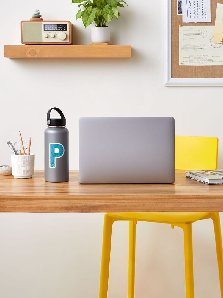 Letter P Sticker Letter Sticker Laptop Sticker Water Bottle 