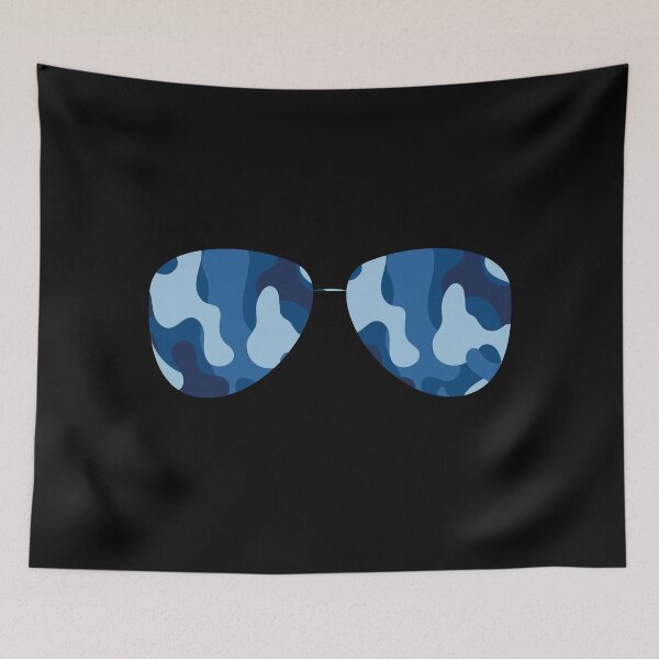 Item preview, Blue Military Camouflage Glasses designed and sold by yacine12353.