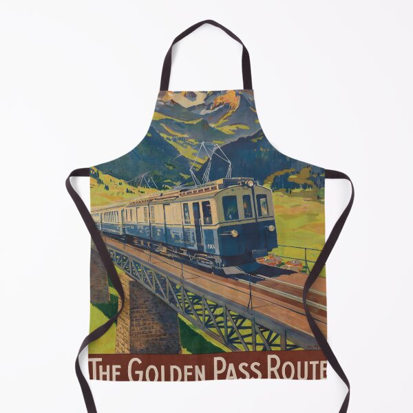 Item preview, MOB The Golden Pass Route retro poster designed and sold by CorasPosters.