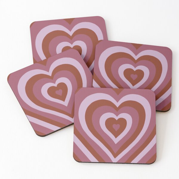 Item preview, BURGUNDY HEART LATTE designed and sold by Glossypop.