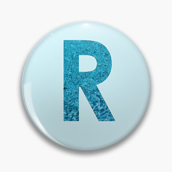 Item preview, The Letter R - Monogram in Blue Pool Water designed and sold by Bumblefuzzies.