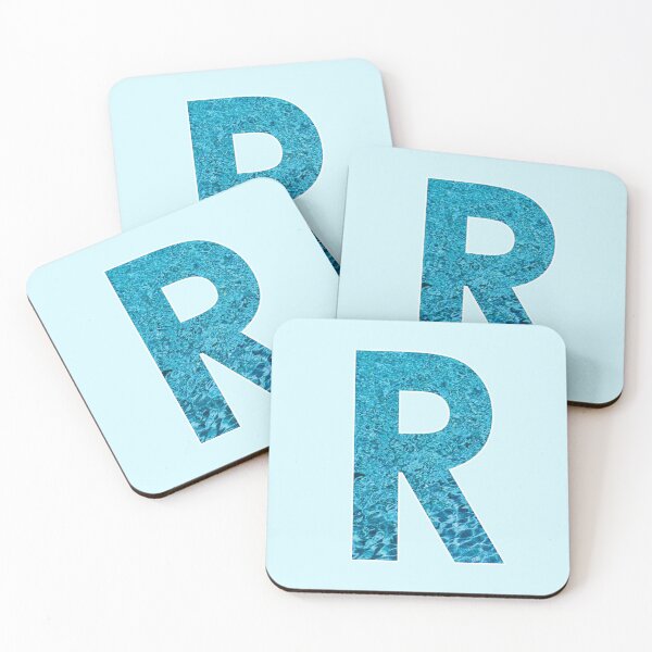 Item preview, The Letter R - Monogram in Blue Pool Water designed and sold by Bumblefuzzies.