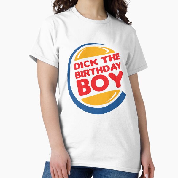 Vista previa del artículo con la obra «dick the birthday boy burger king logo carta roja media redlettermedia», diseñado y vendido por cameronbaba.