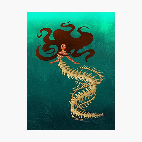 Mermaid Swimming Under Water by Ariel Skelley