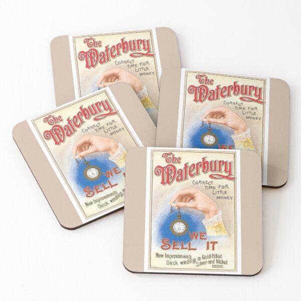 Item preview, Vintage Waterbury Watch Advertisement Poster designed and sold by karwilberevivalcollection.