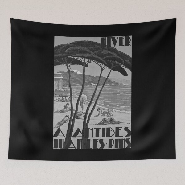 Item preview, Antibes Juan les Pins Noire retro poster designed and sold by CorasPosters.
