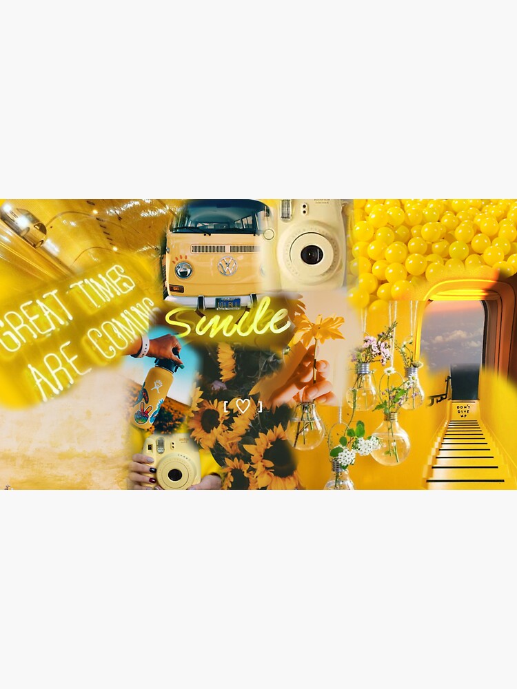 "yellow computer screensaver" Sticker for Sale by CaptuRecreate Redbubble