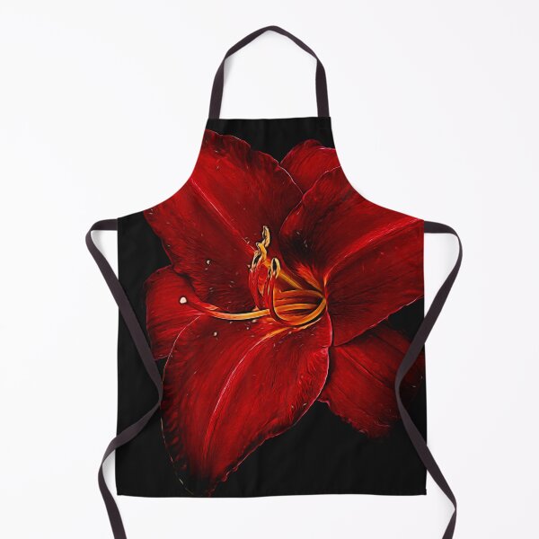Item preview, Red Day Lily on Black designed and sold by bloomingvine.