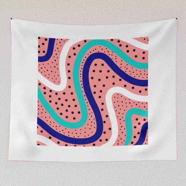 Item preview, Blue and pink polka dot pattern designed and sold by crazychameleon.