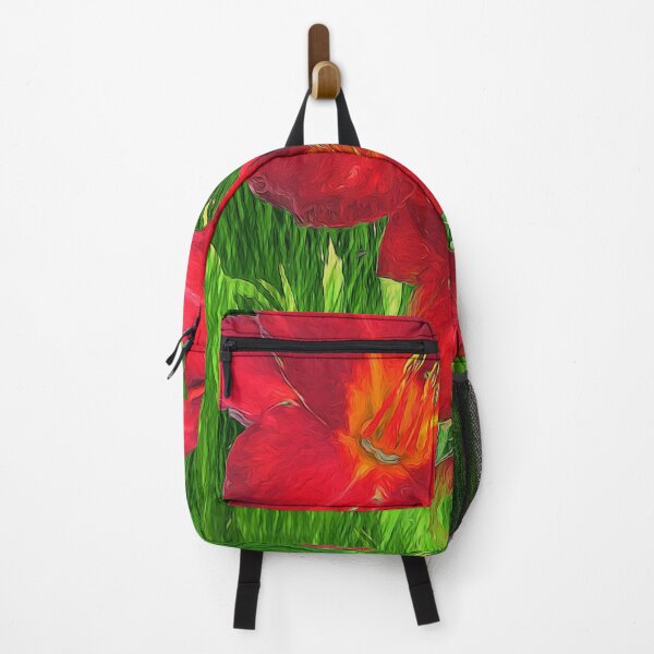 Item preview, Red lilies Green Grass designed and sold by bloomingvine.