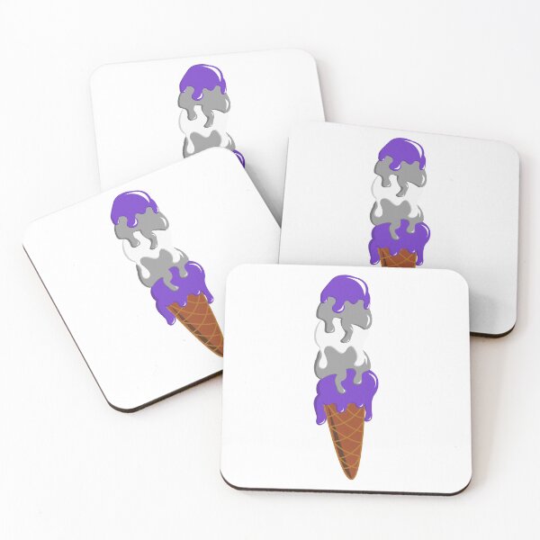 Item preview, Shiny Greysexual Pride Flag Ice Cream Cone designed and sold by HarveyHandcraftsandDesigns.