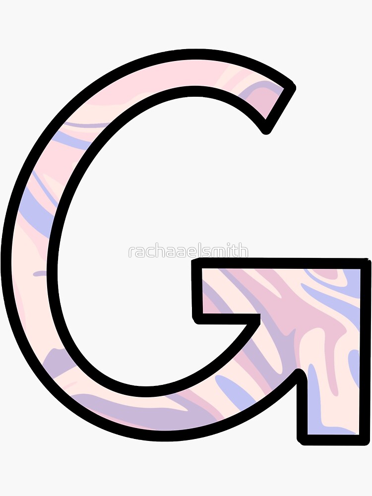 "Letter G, Dream Swirl" Sticker for Sale by rachaaelsmith Redbubble