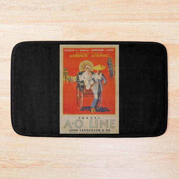 Item preview, Manila HongKong Japan retro poster designed and sold by CorasPosters.