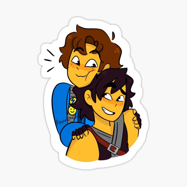 jump hug Sticker