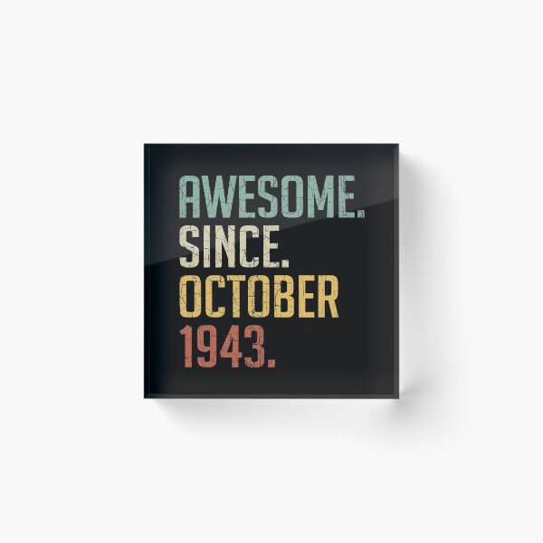 Item preview, Awesome Since October 1943 77th Birthday Gift 77 Years Old Vintage October 1943 designed and sold by Takatv.