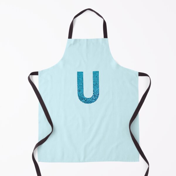 Item preview, The Letter U - Monogram in Blue Pool Water designed and sold by Bumblefuzzies.