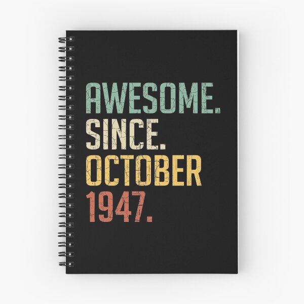 Item preview, Awesome Since October 1947 73rd Birthday Gift 73 Years Old Vintage October 1947 designed and sold by Takatv.