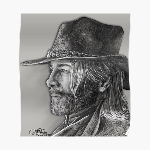 Red Dead 2 Posters Redbubble - cowboy arthur morgan roblox