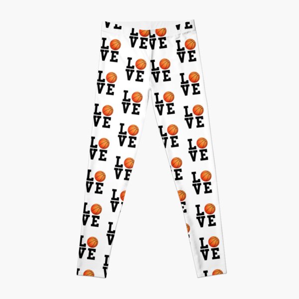 I Love Basketball Text Graphic Leggings