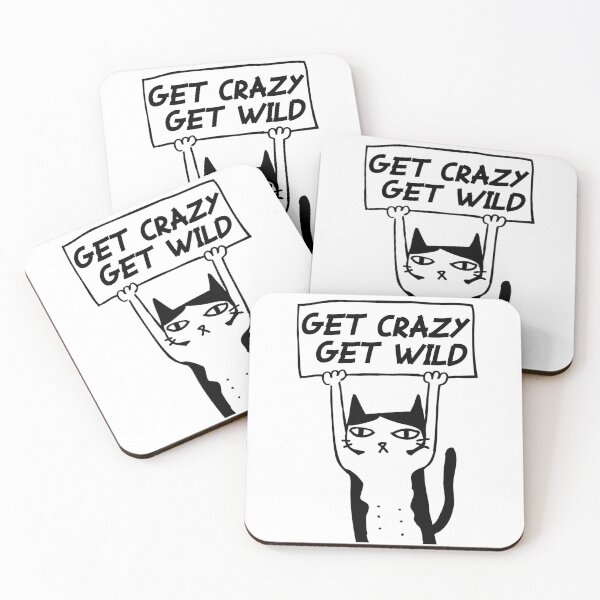 Item preview, get crazy get wild funny cat designed and sold by rejebolla.