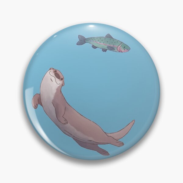 Item preview, Swimming River Otter and Trout Design designed and sold by ManonDeLArt.