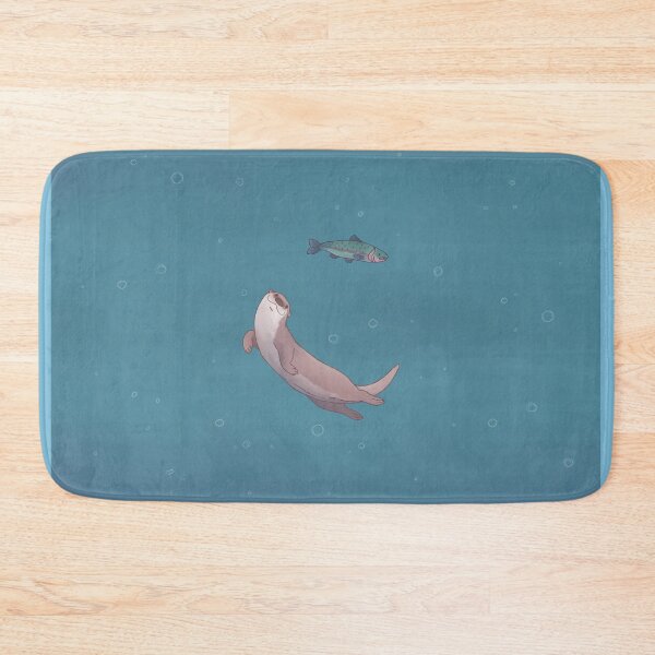 Item preview, Swimming River Otter and Trout Design designed and sold by ManonDeLArt.