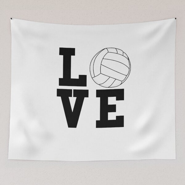 Item preview, I Love Volleyball Text Graphic designed and sold by SpookshowDesign.