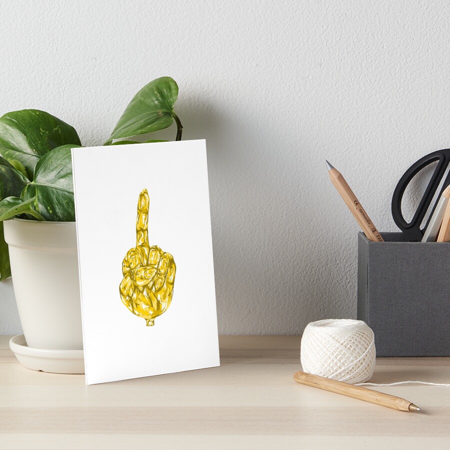 “Middle Finger Balloon” Art Board Print by egilbreth | Redbubble
