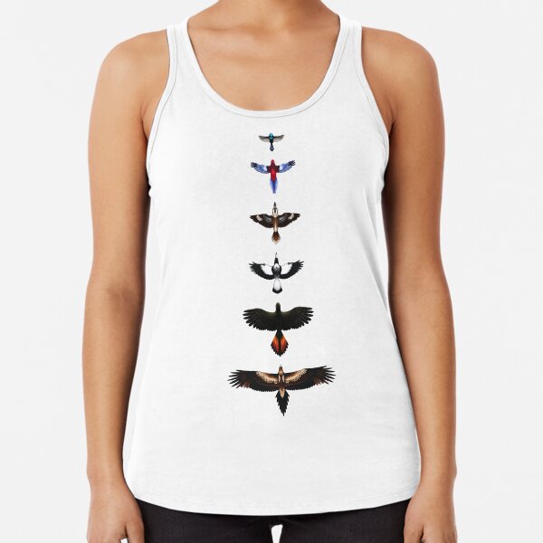 Australian Birds - Illustrated Racerback Tank Top