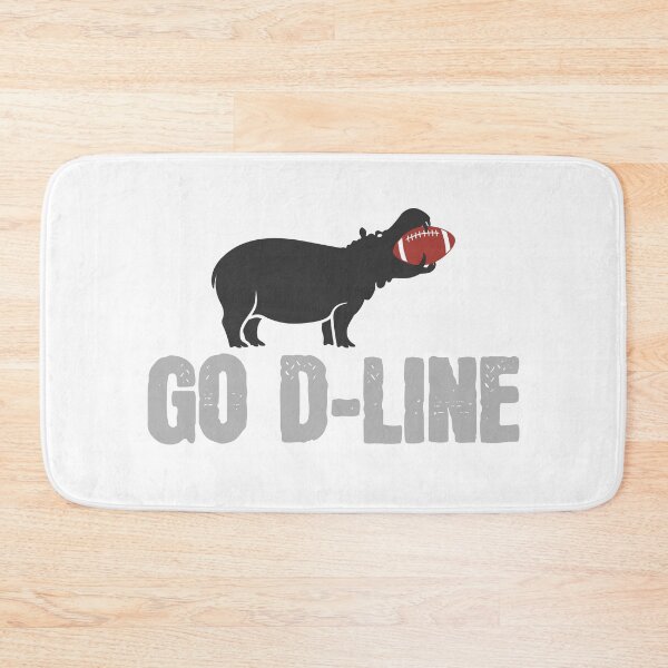 Item preview, Football Lineman | Go D-Line | Defensive Line Hippo designed and sold by Maria Garcia.