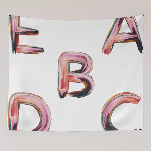 Item preview, Skin Tones Letter Sticker Pack-Paint Strokes, Initials A,B, C, D, E designed and sold by MPowerTeez.