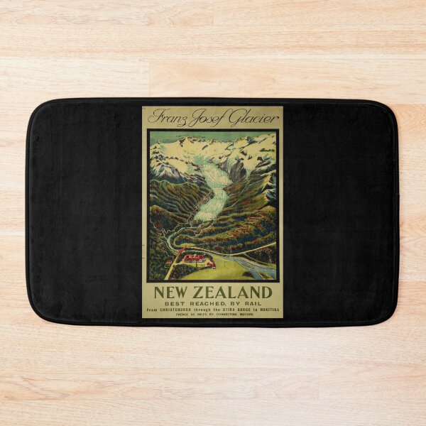 Artikelvorschau, Franz Josef Glacier retro poster entworfen und verkauft von CorasPosters.