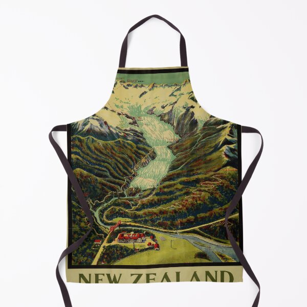 Artikelvorschau, Franz Josef Glacier retro poster entworfen und verkauft von CorasPosters.