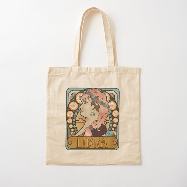 Modern Art Nouveau Horoscopses- Libra Cotton Tote Bag