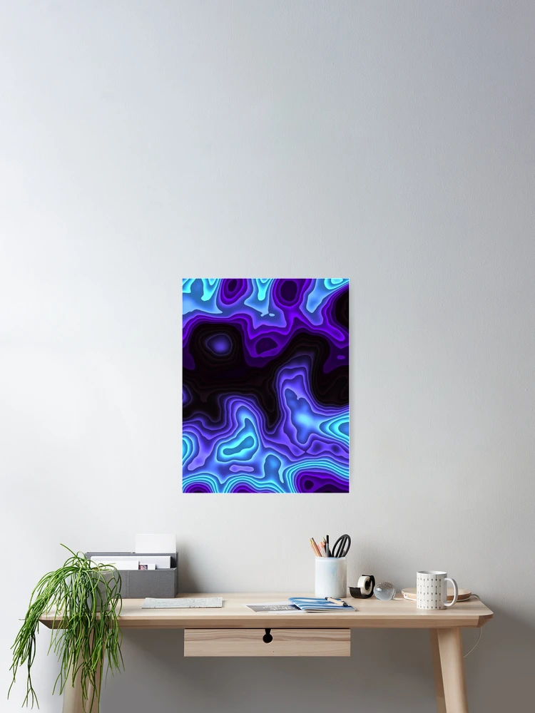 Thumbnail 2 of 3, Poster, Distorted Abstract Pattern designed and sold by coffeetea2020.