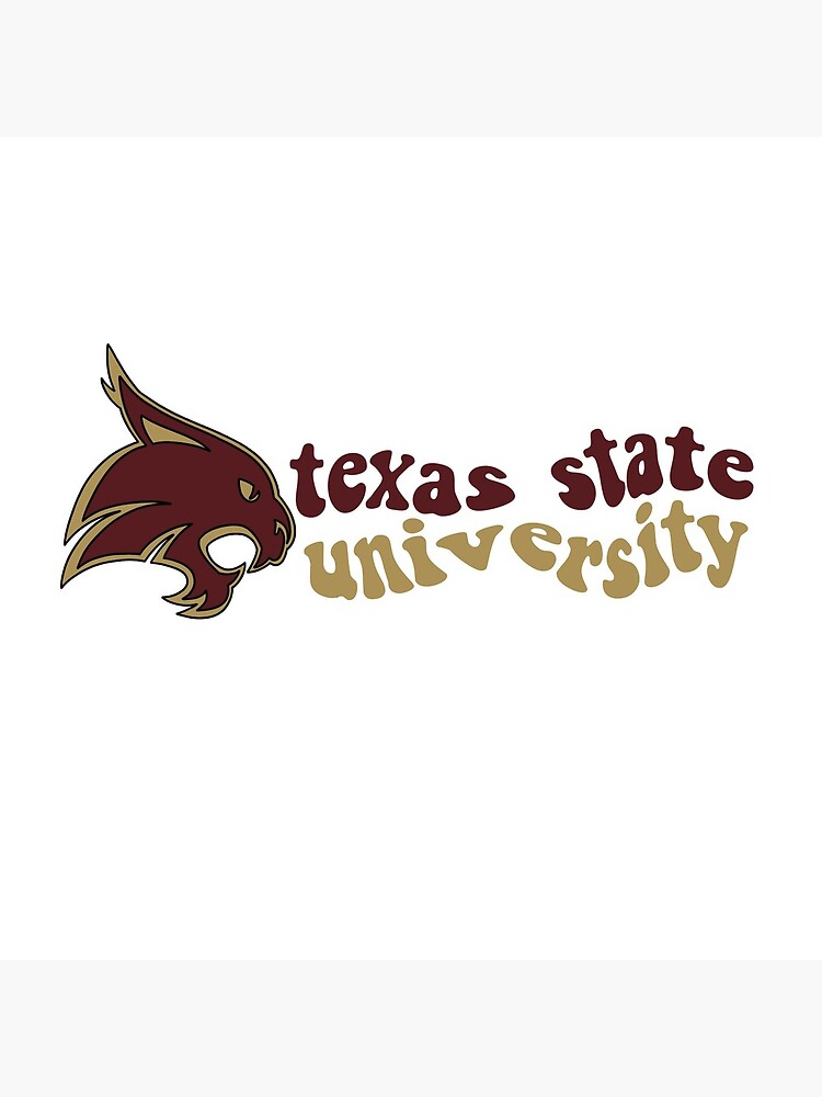 "groovy txst uni bobcat" Acrylic Block by nadiasoufi | Redbubble