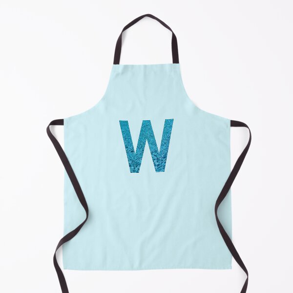 Item preview, The Letter W - Monogram in Blue Pool Water designed and sold by Bumblefuzzies.