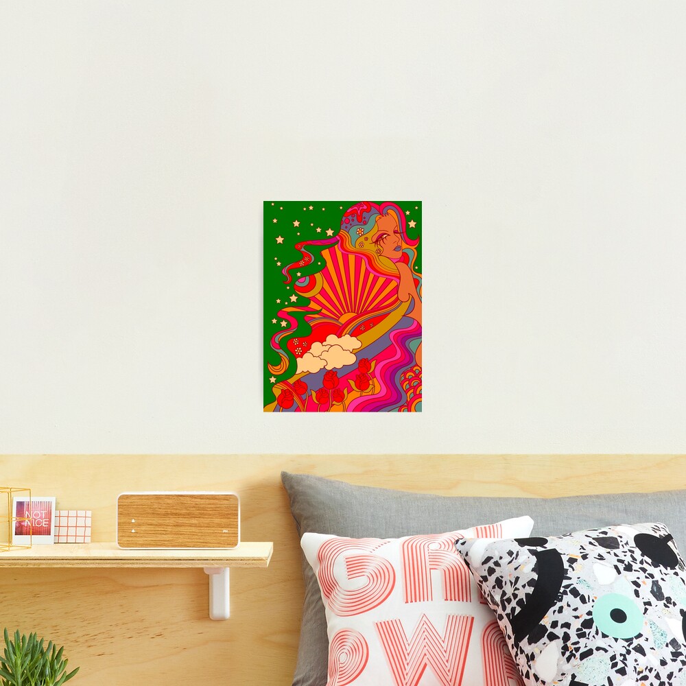 Psychedelic Lady Photographic Print