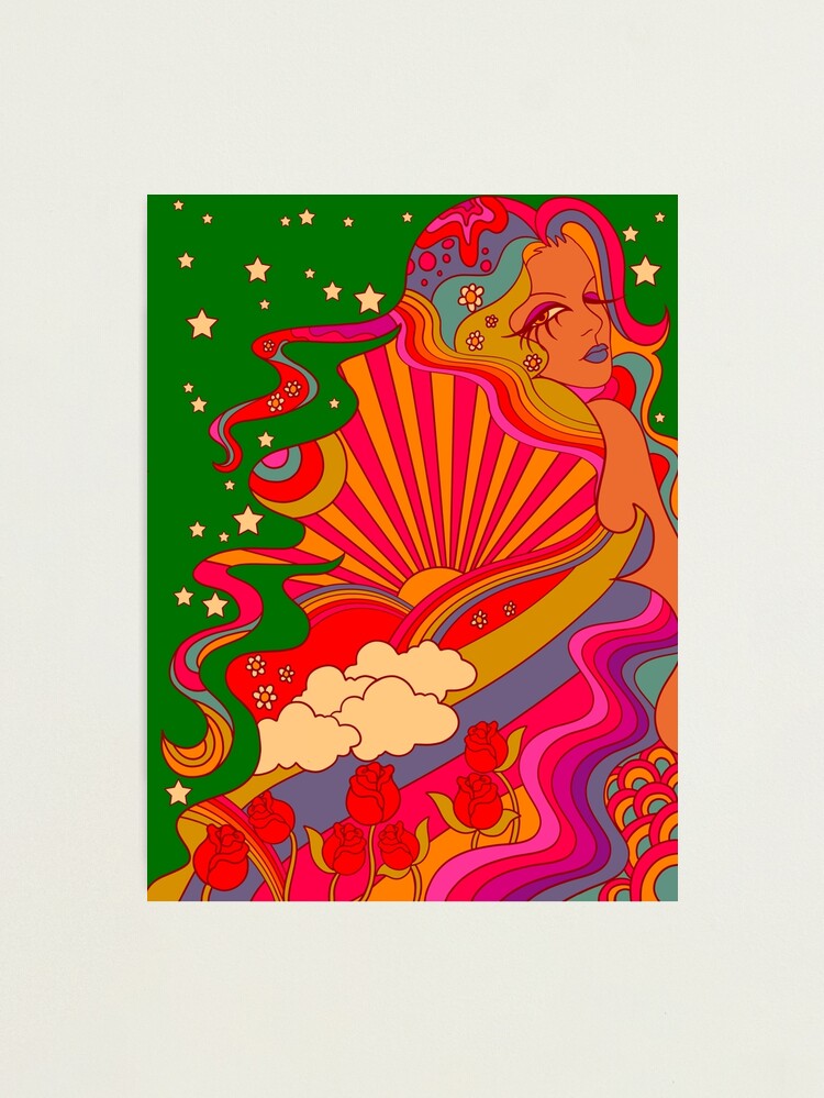 Alternate view of Psychedelic Lady Photographic Print