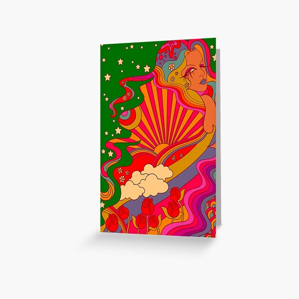 Psychedelic Lady Greeting Card