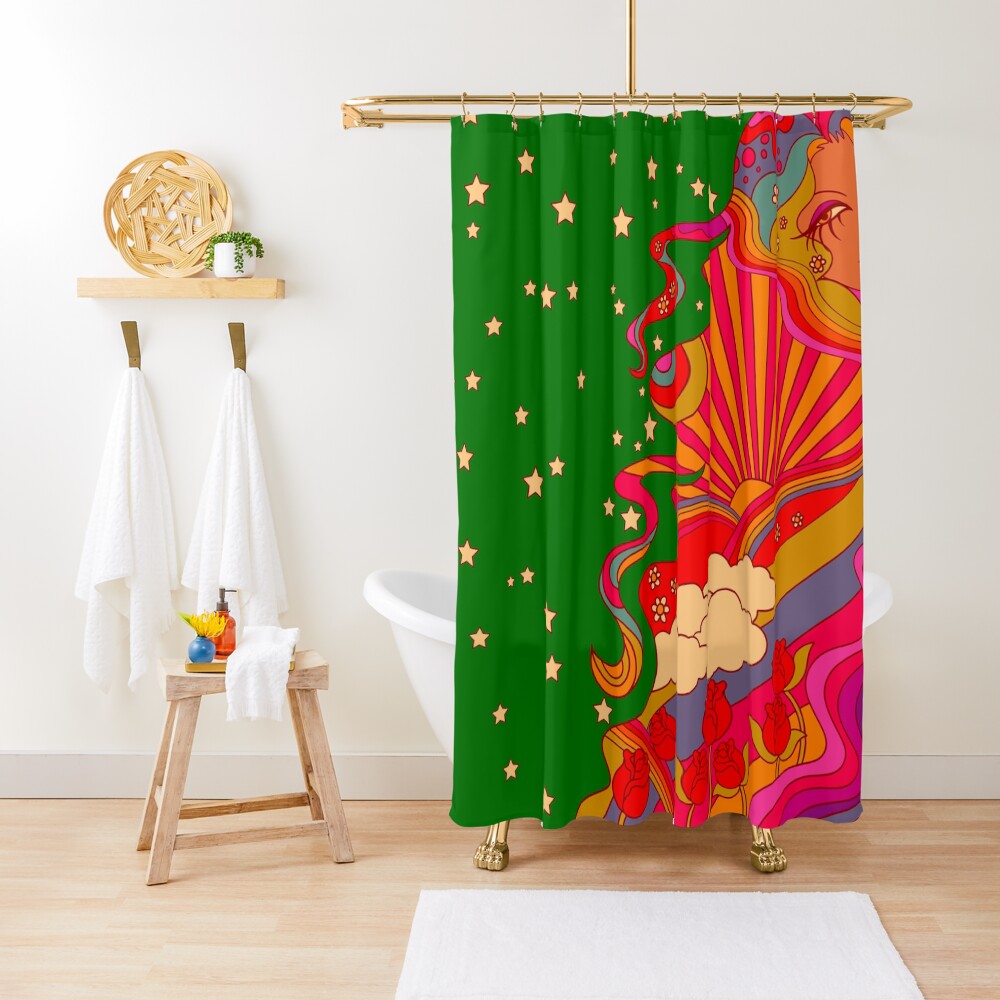 Psychedelic Lady Shower Curtain