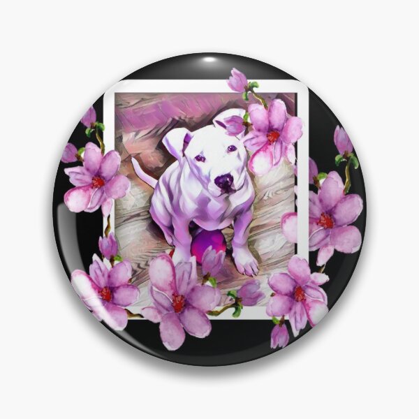 Artikelvorschau, Pitbull - Rosa Blumen entworfen und verkauft von HarshPerception.