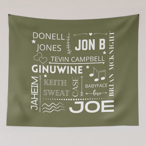 Item preview, 90s R and B Black Male Singing Icons White Text Design  designed and sold by Gramsta.