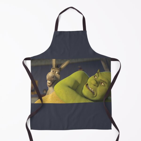 shrek and donkey on the bed Apron