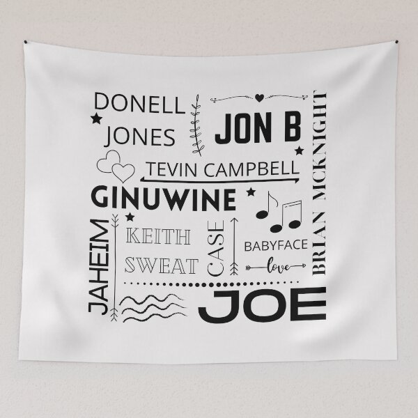 Item preview, 90s R and B Black Male Singing Icons Black Text Design   designed and sold by Gramsta.