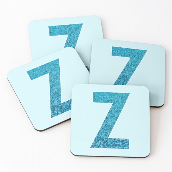 Item preview, The Letter Z - Monogram in Blue Pool Water designed and sold by Bumblefuzzies.