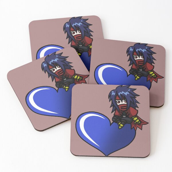 Item preview, Chibi Vincent Sitting on Heart DEEP BLUE designed and sold by timeless3wings.